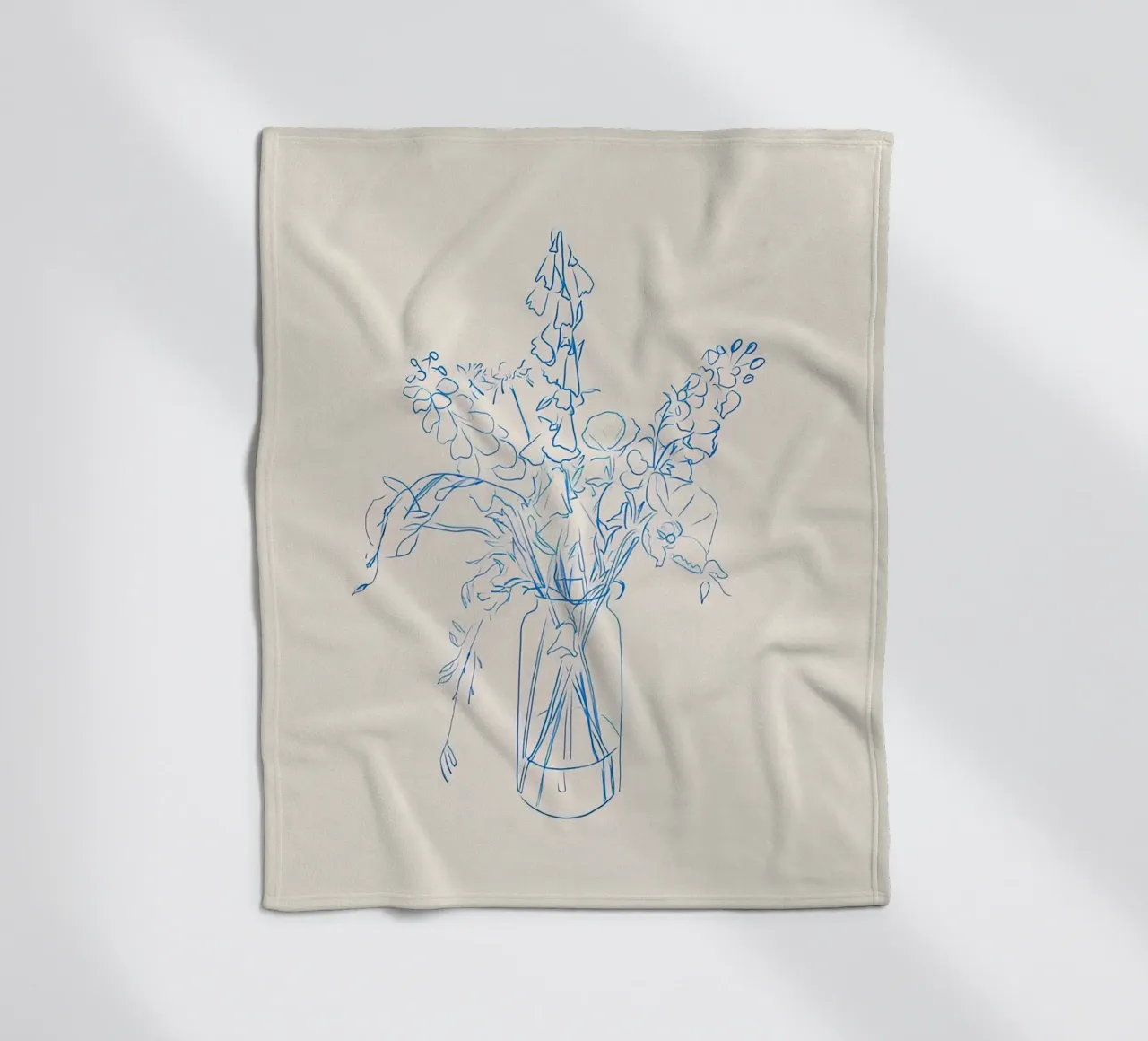 Flower Study fleecedeken van hite Shop