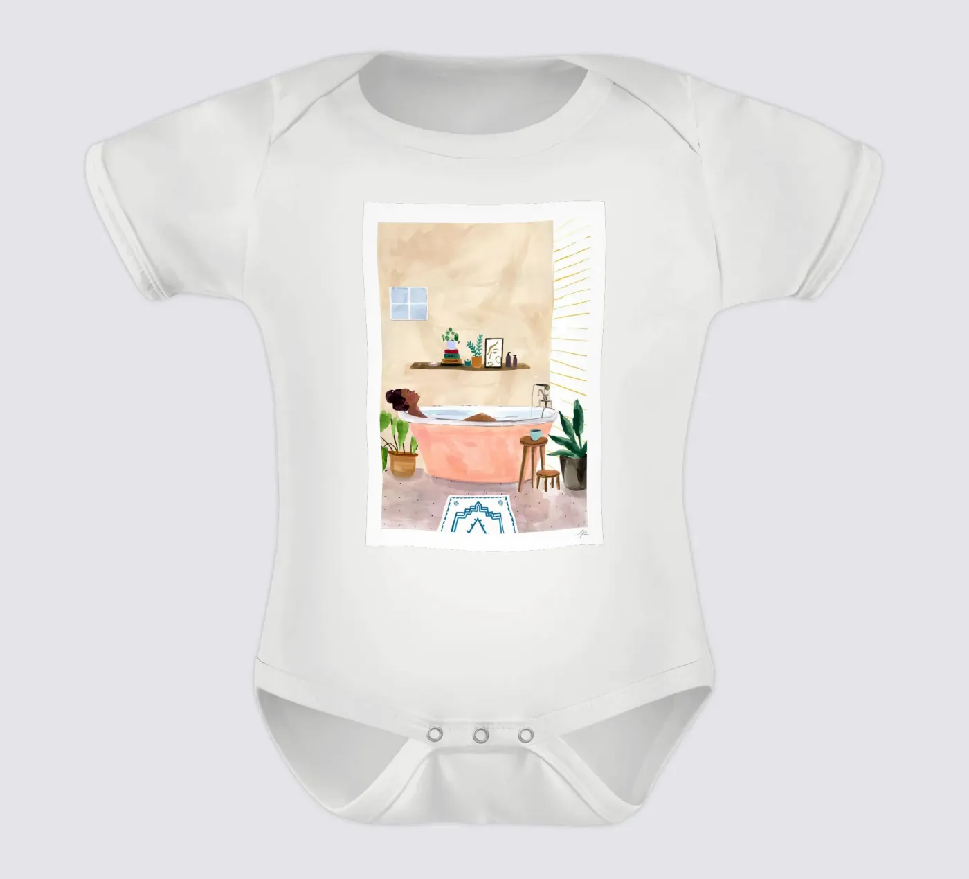 Bath Time babyrompertje korte mouwen van hite Shop