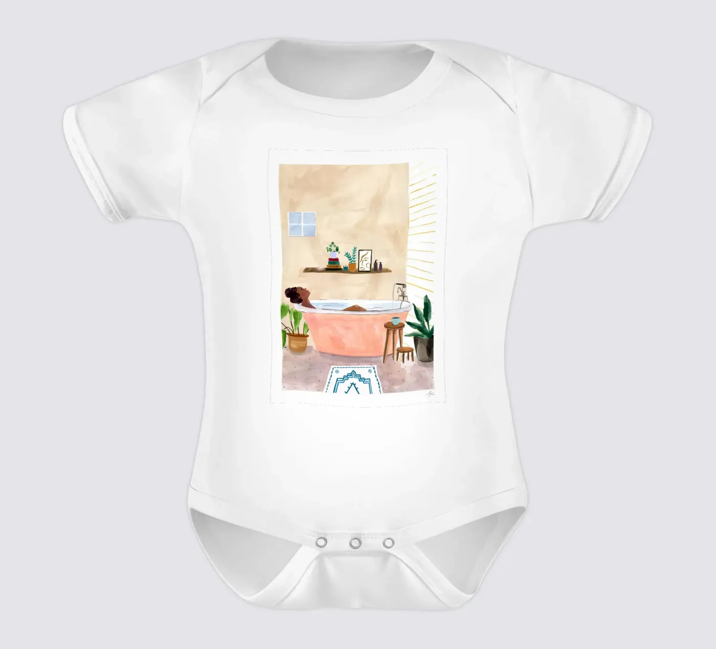 Bath Time babyrompertje korte mouwen van hite Shop