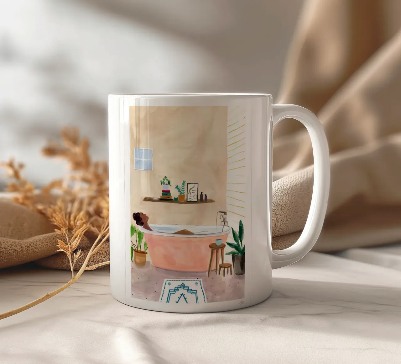 Bath Time ceramic mug by hite Shop