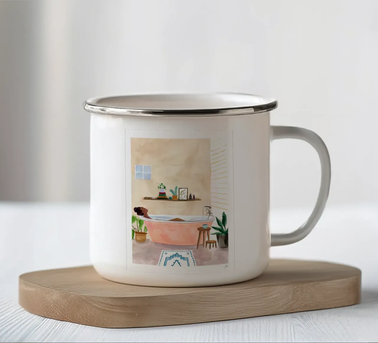 Tempo di bagno tazza in smalto da hite Shop