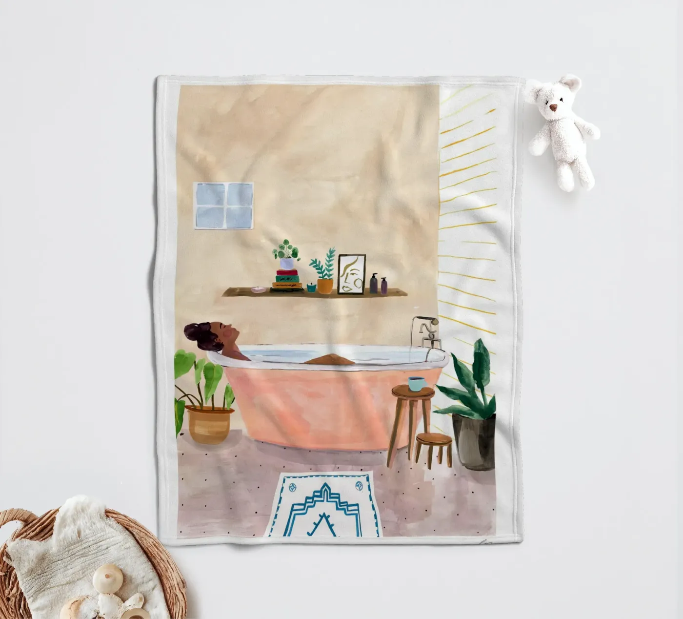 Badezeit Fleecedecke von hite Shop
