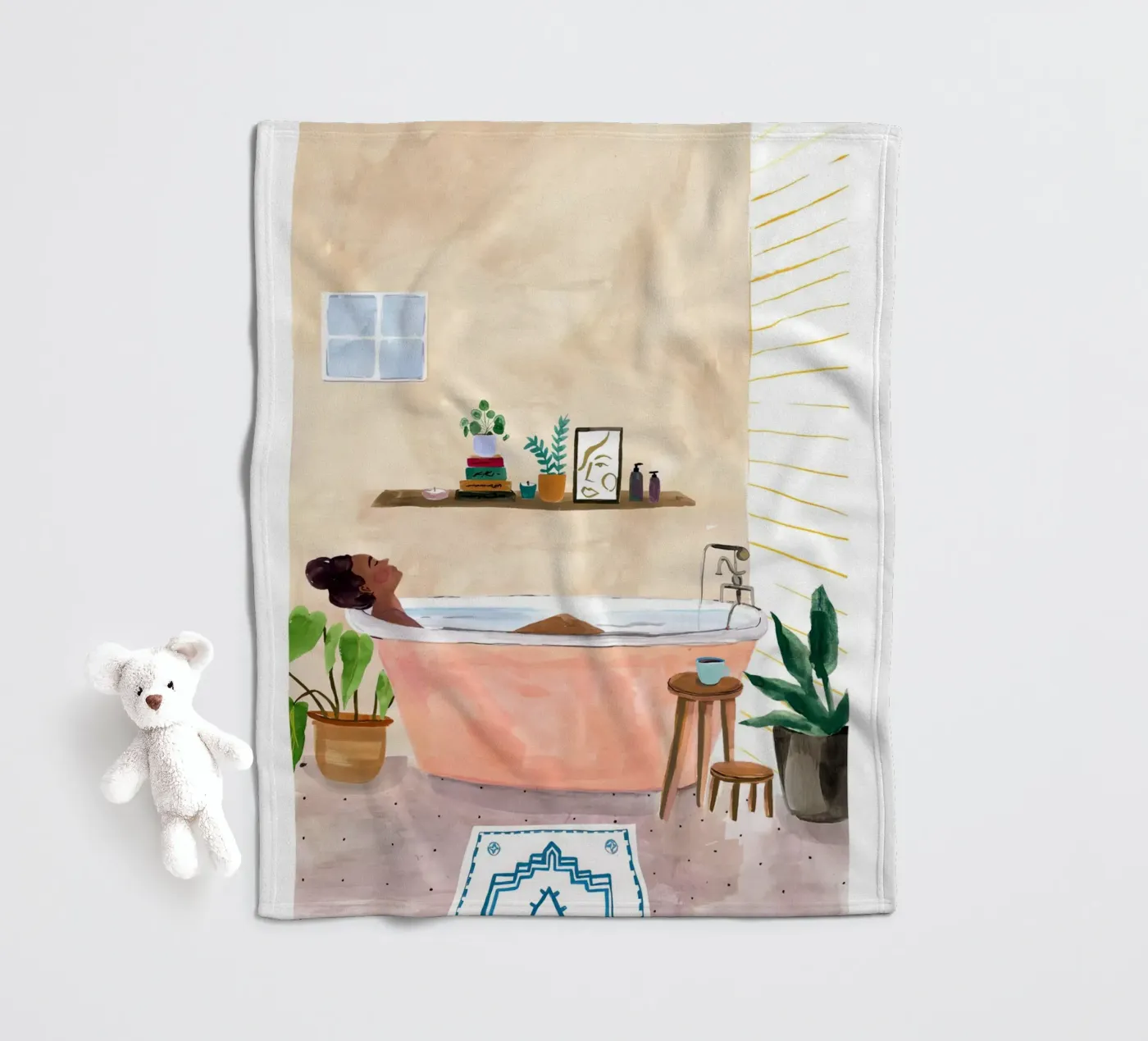 Bath Time fleecedeken van hite Shop