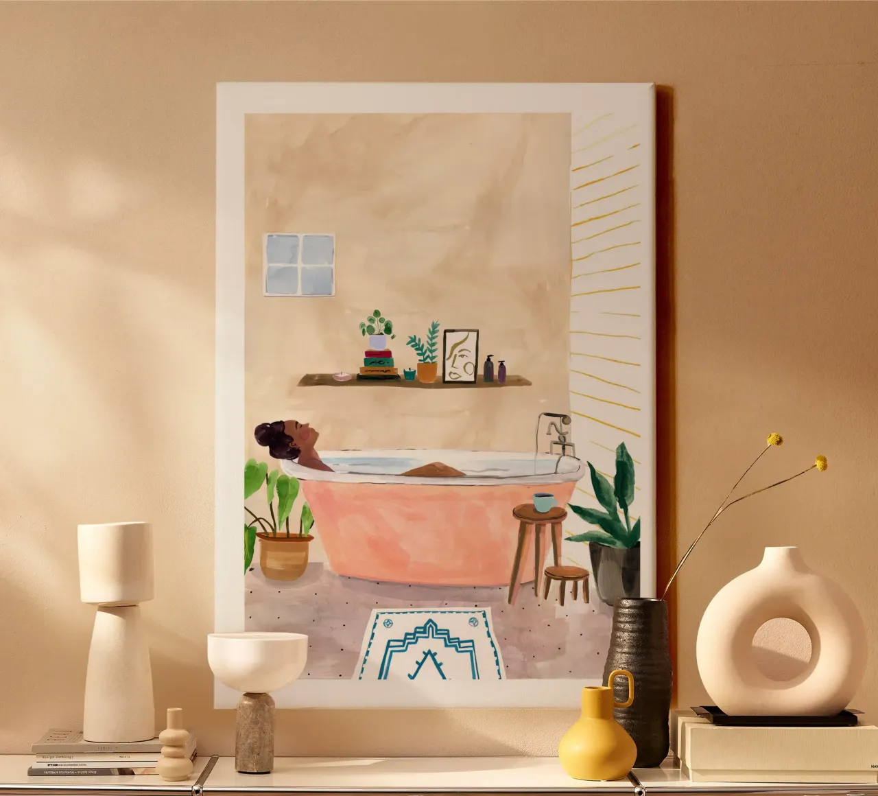 Bath Time canvas by hite Shop