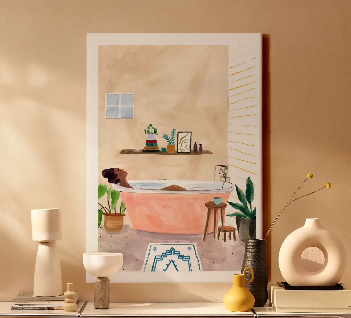 Bath Time canvas by hite Shop