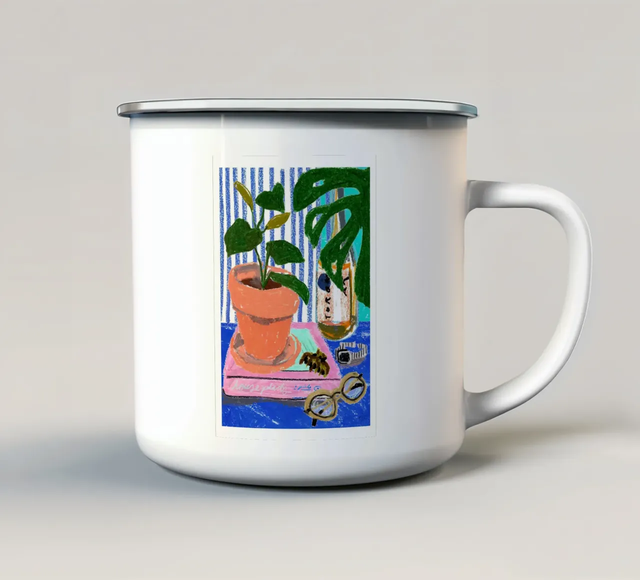 Piante pastello tazza in smalto da hite Shop