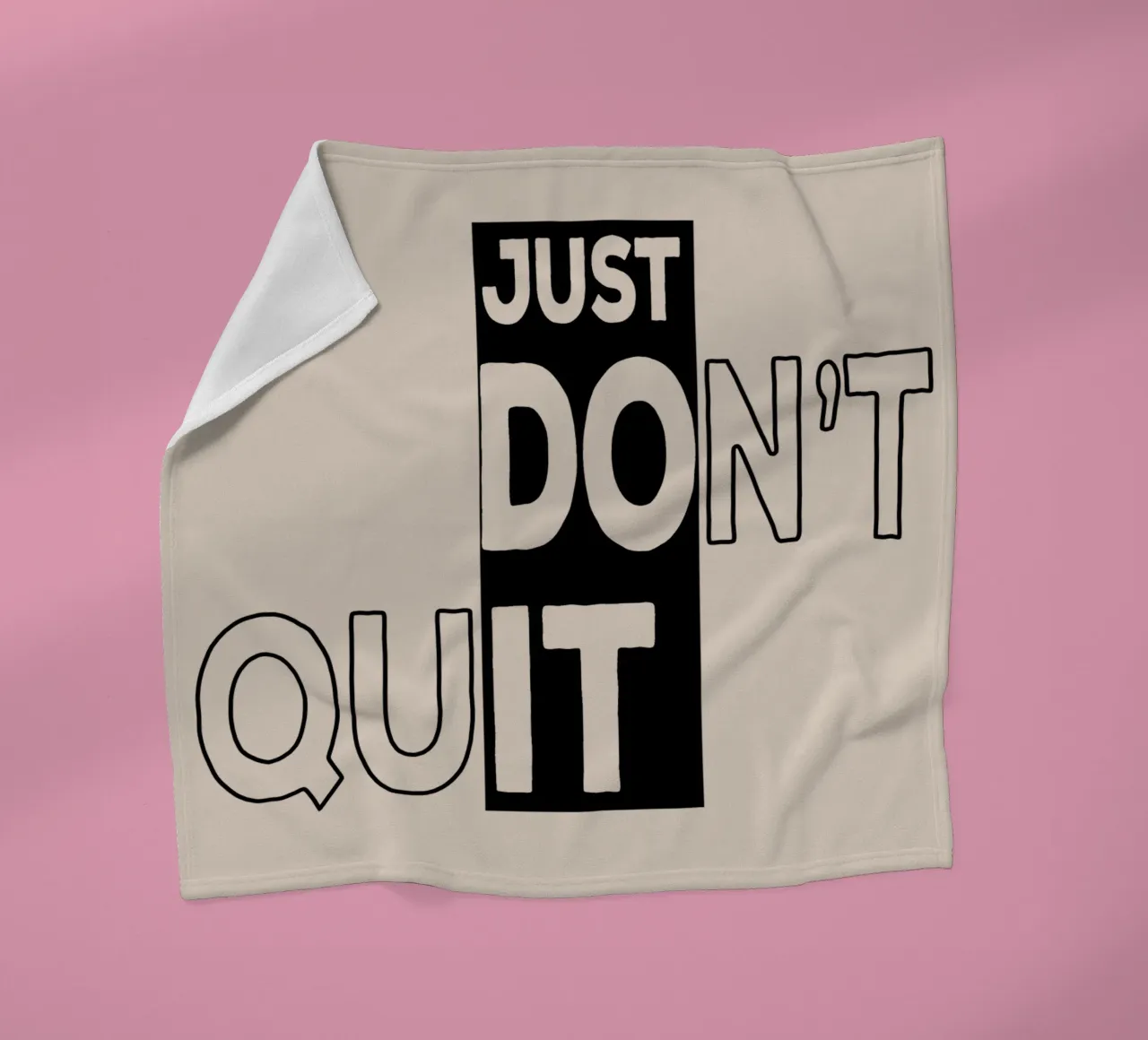 [Just Do it] Don't Quit fleece blanket by Gunawan Rb