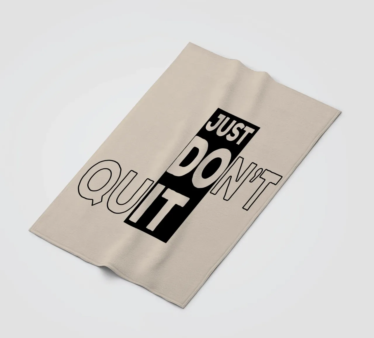 [Just Do it] Don't Quit fleece blanket by Gunawan Rb