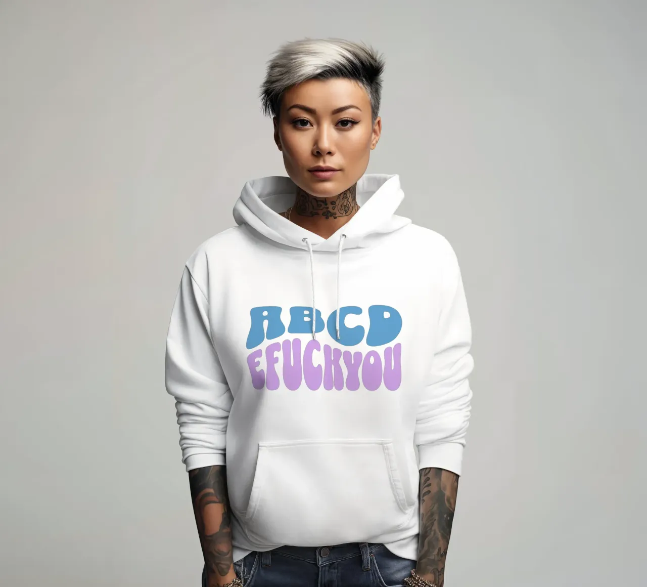 ABCD Y VETE A LA MIERDA sudadera con capucha de Gunawan Rb