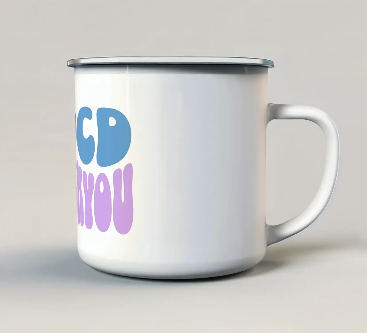 ABCD E FUCK YOU tazza in smalto da Gunawan Rb