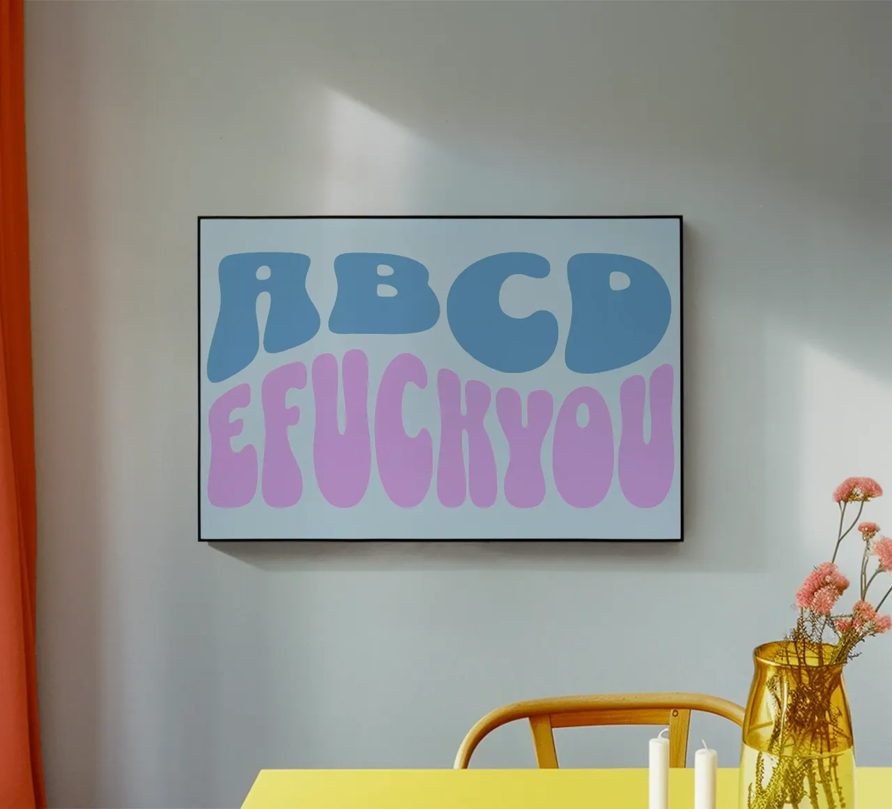 ABCD E FUCK YOU plexiglass da Gunawan Rb