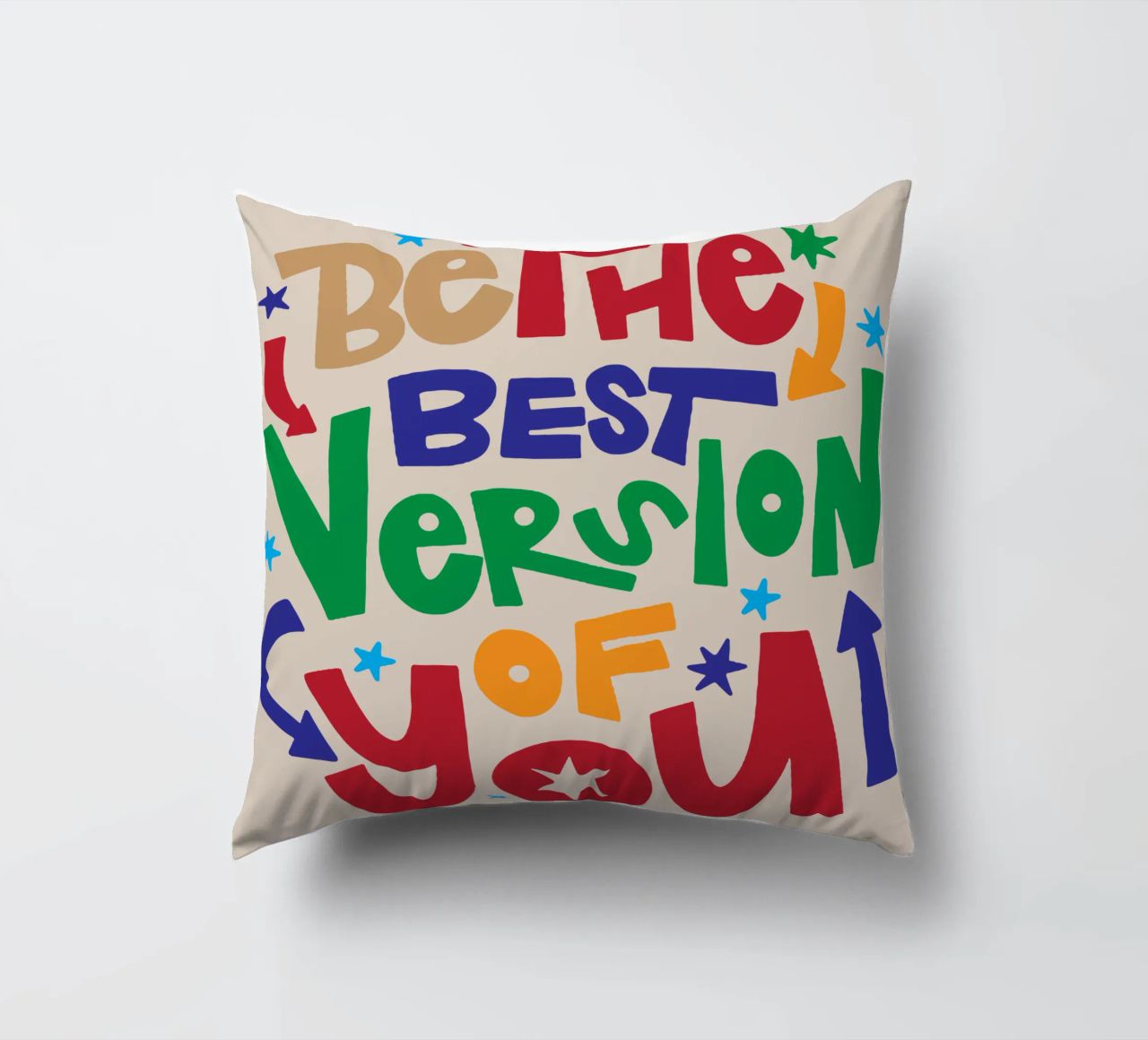 Soyez la meilleure version de vous-même coussin de Gunawan Rb