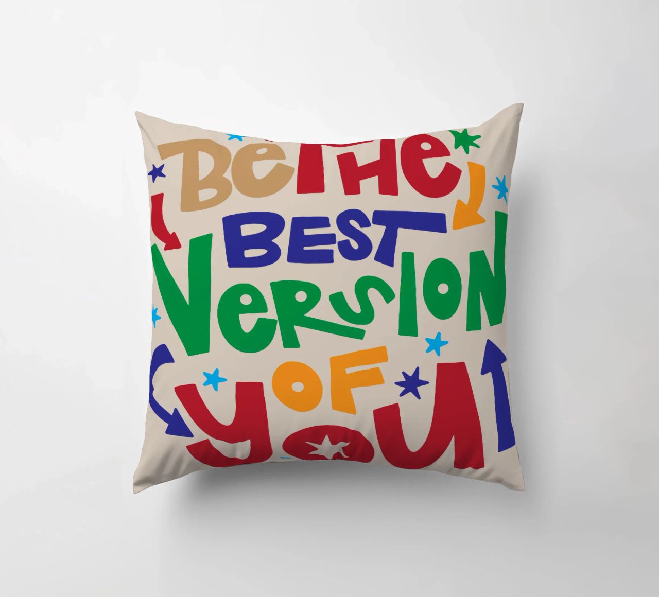 Soyez la meilleure version de vous-même coussin de Gunawan Rb
