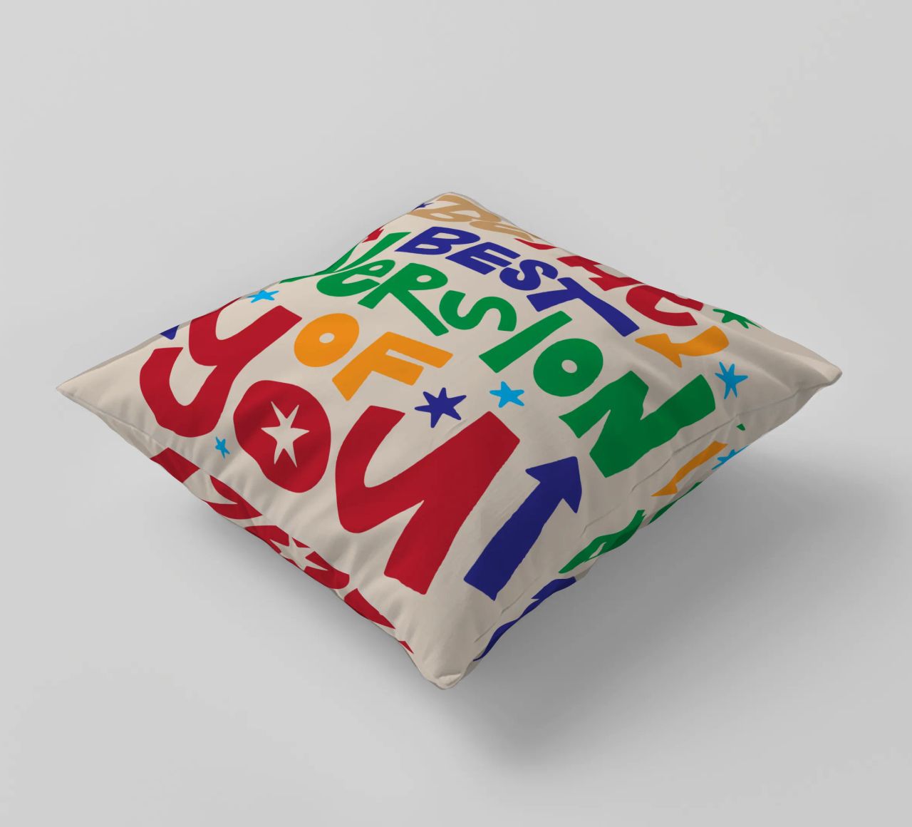 Soyez la meilleure version de vous-même coussin de Gunawan Rb