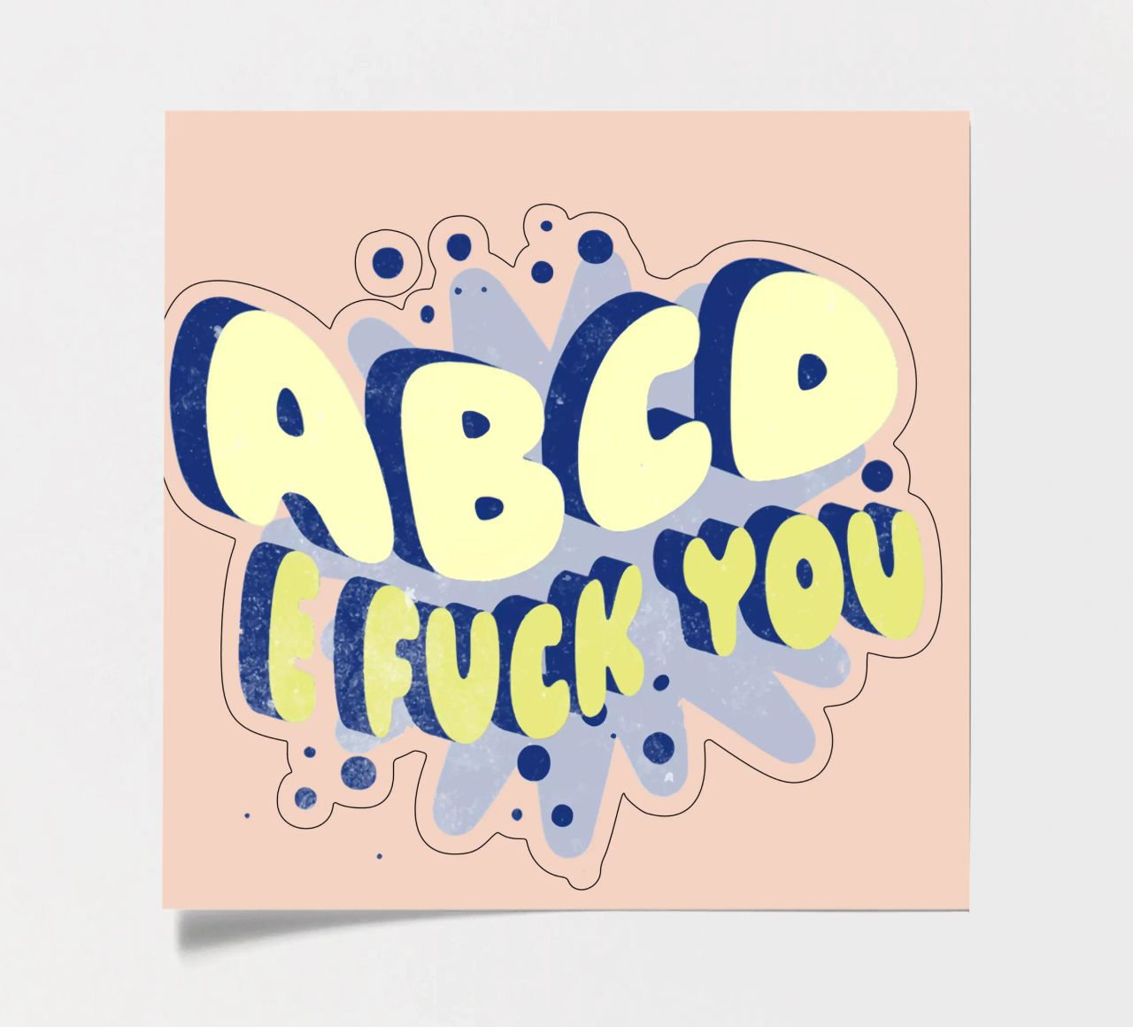 ABCD AND FUCK YOU sticker sheet by Gunawan Rb