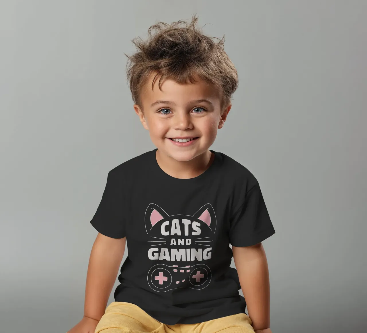 Gatto e gioco t-shirt bambini da Gunawan Rb