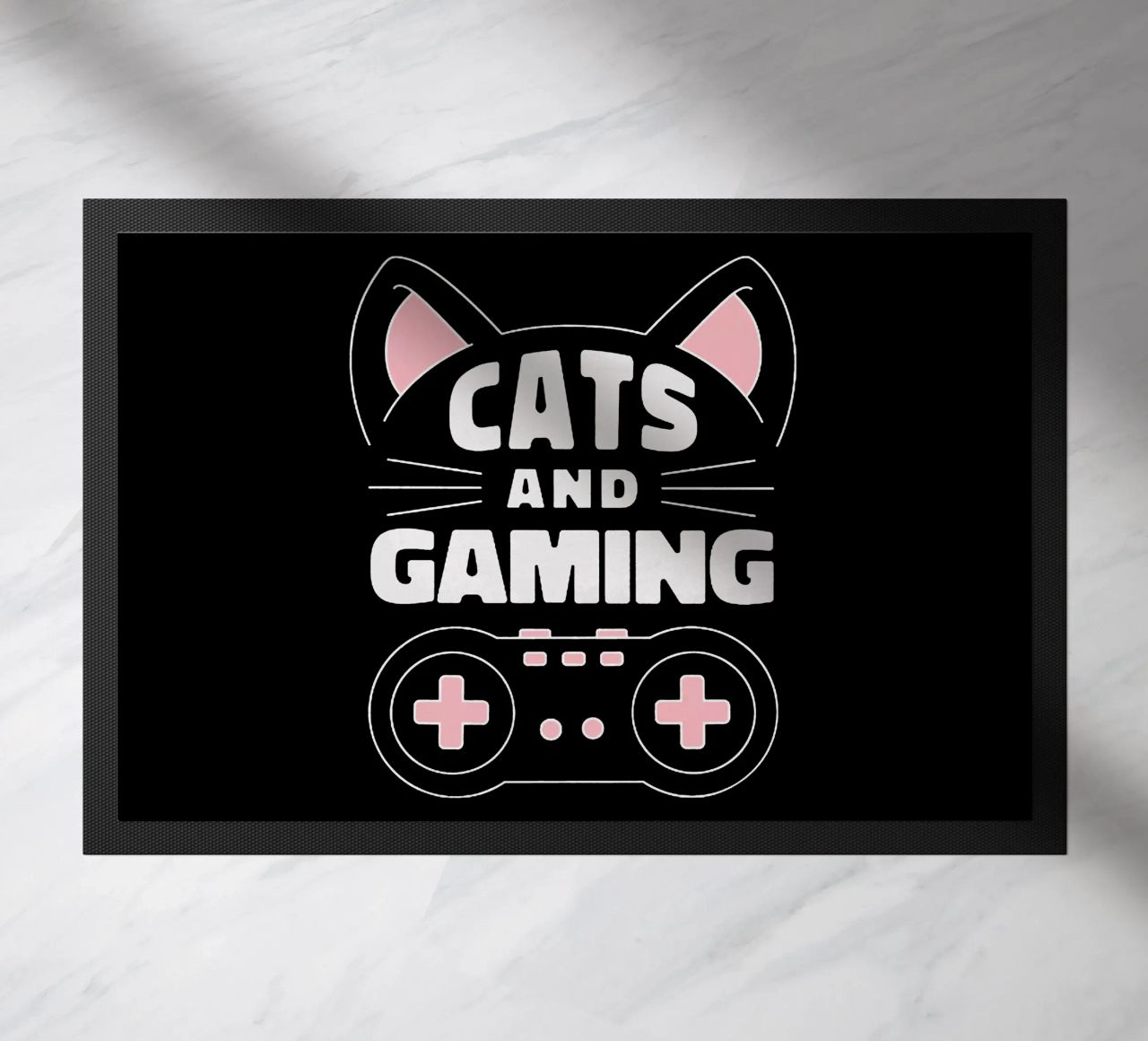 Cat & Game doormat by Gunawan Rb