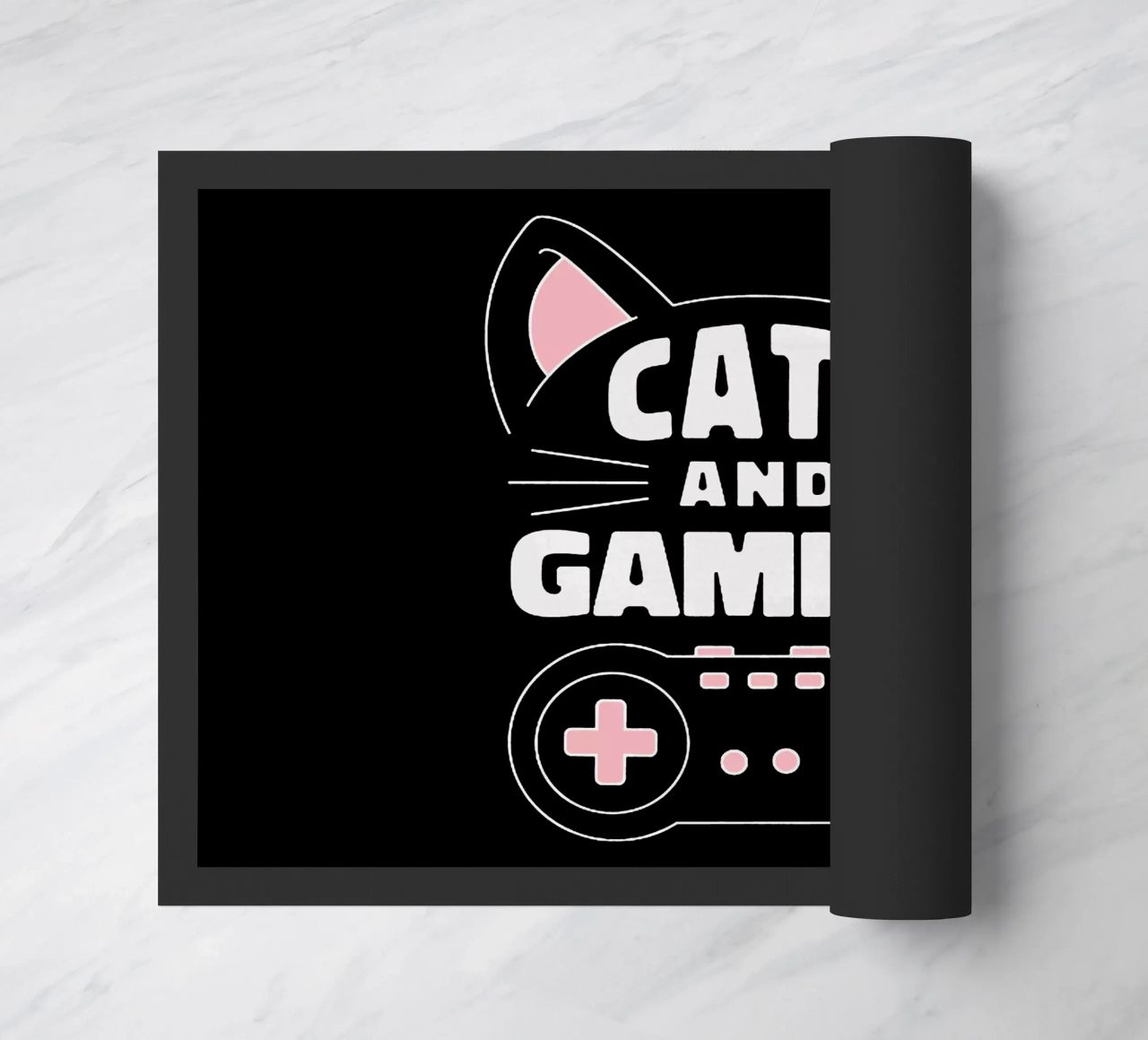 Cat & Game doormat by Gunawan Rb