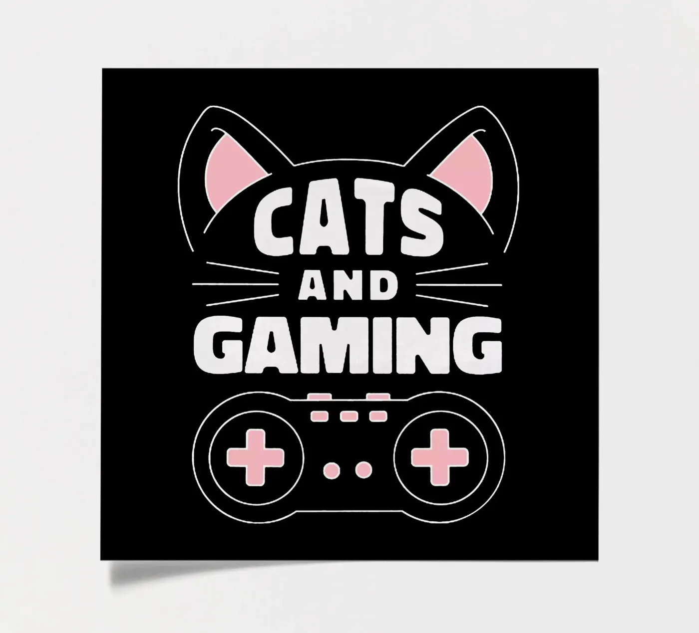 Gatto e gioco foglio adesivo da Gunawan Rb