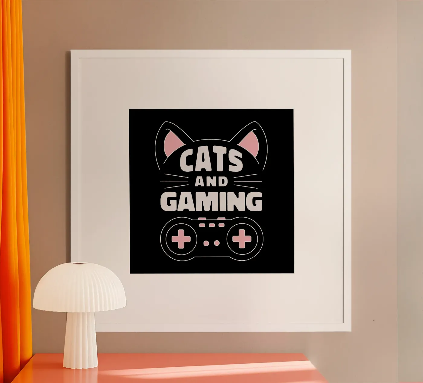 Gatto e gioco poster da Gunawan Rb