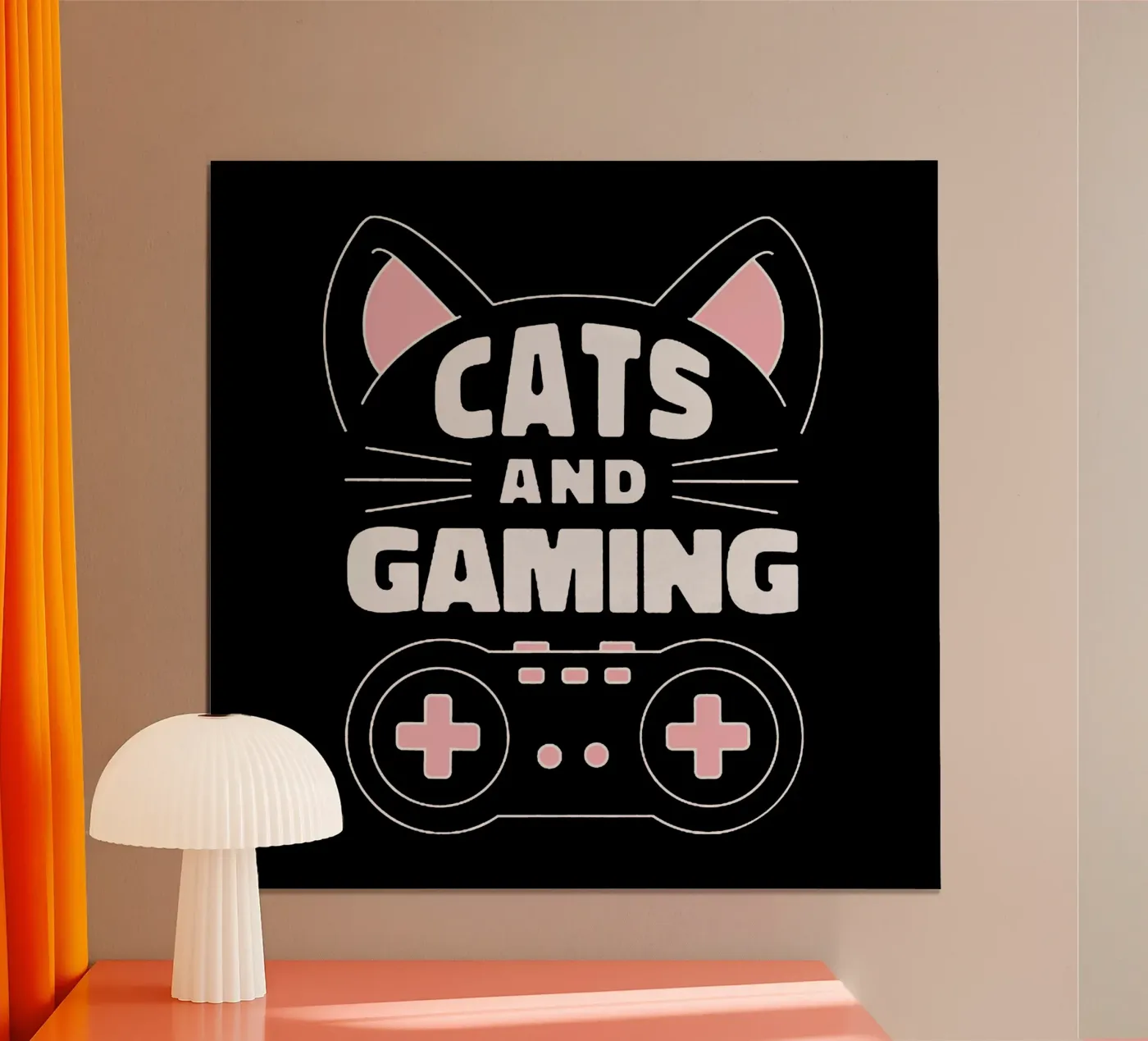 Gatto e gioco poster da Gunawan Rb