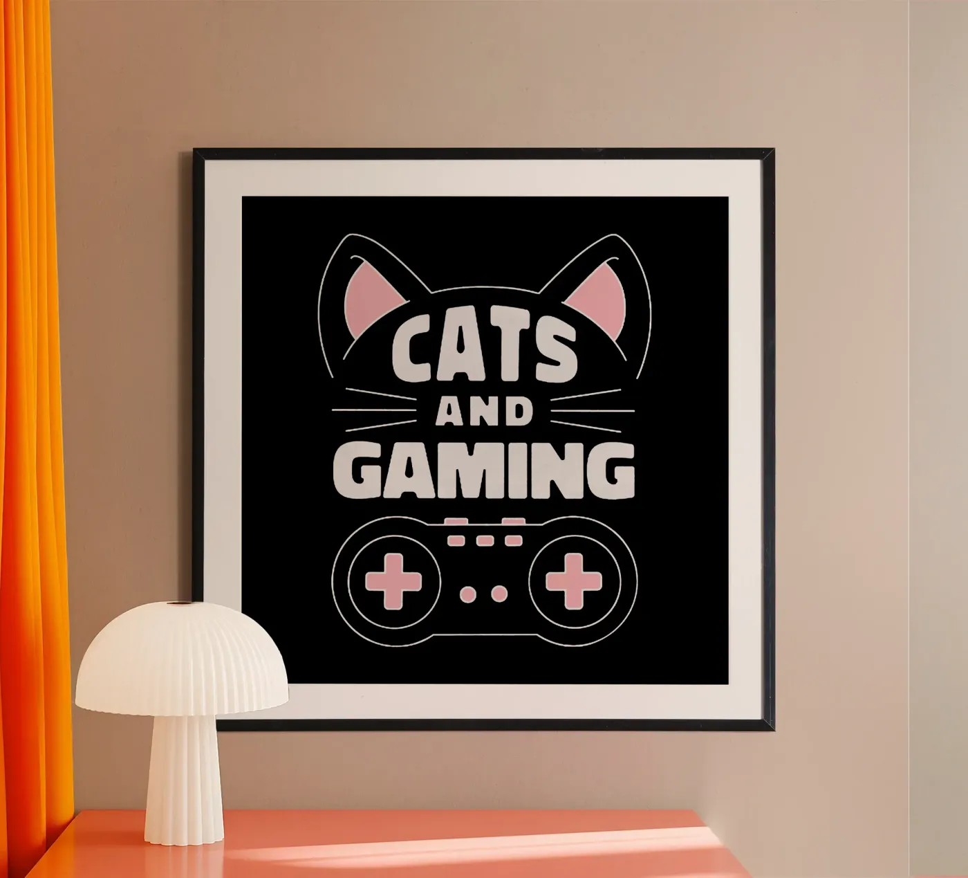 Gatto e gioco poster da Gunawan Rb