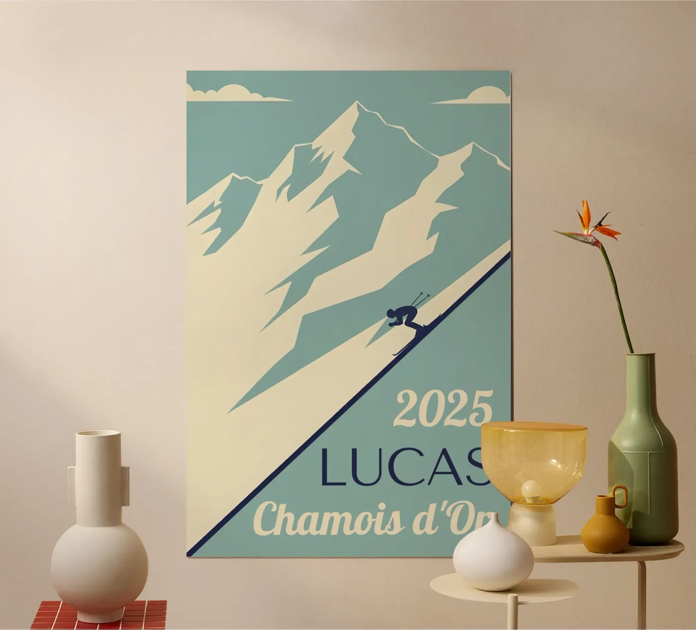 Poster da sci dal design personalizzato poster da Une Affaire de Filles