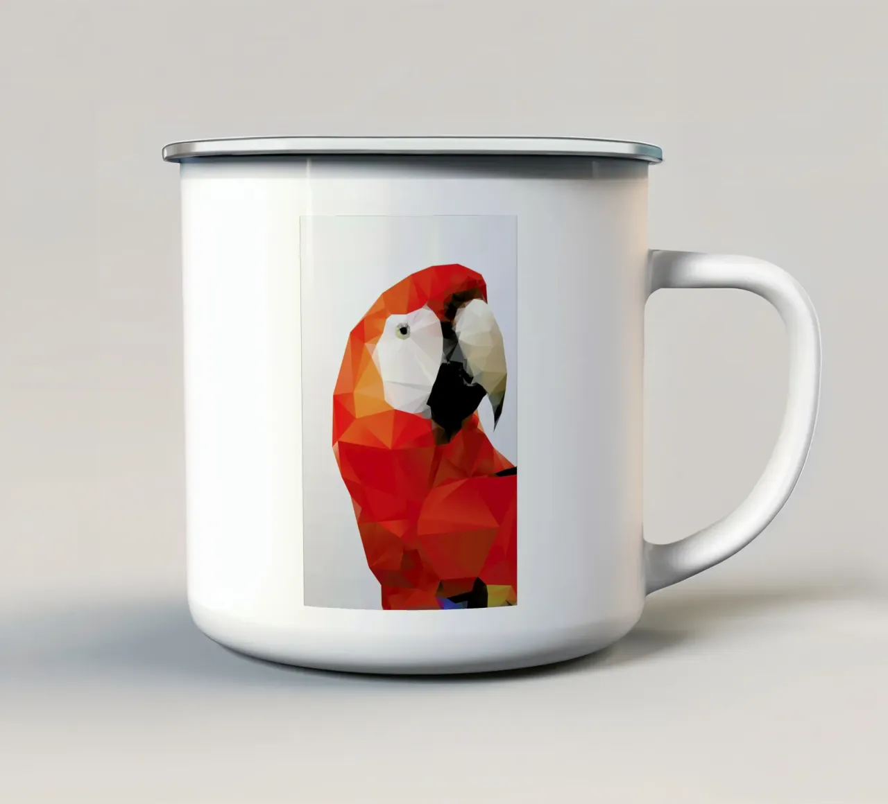 Geo Parrot Red tazza in smalto da Three Of The Possessed