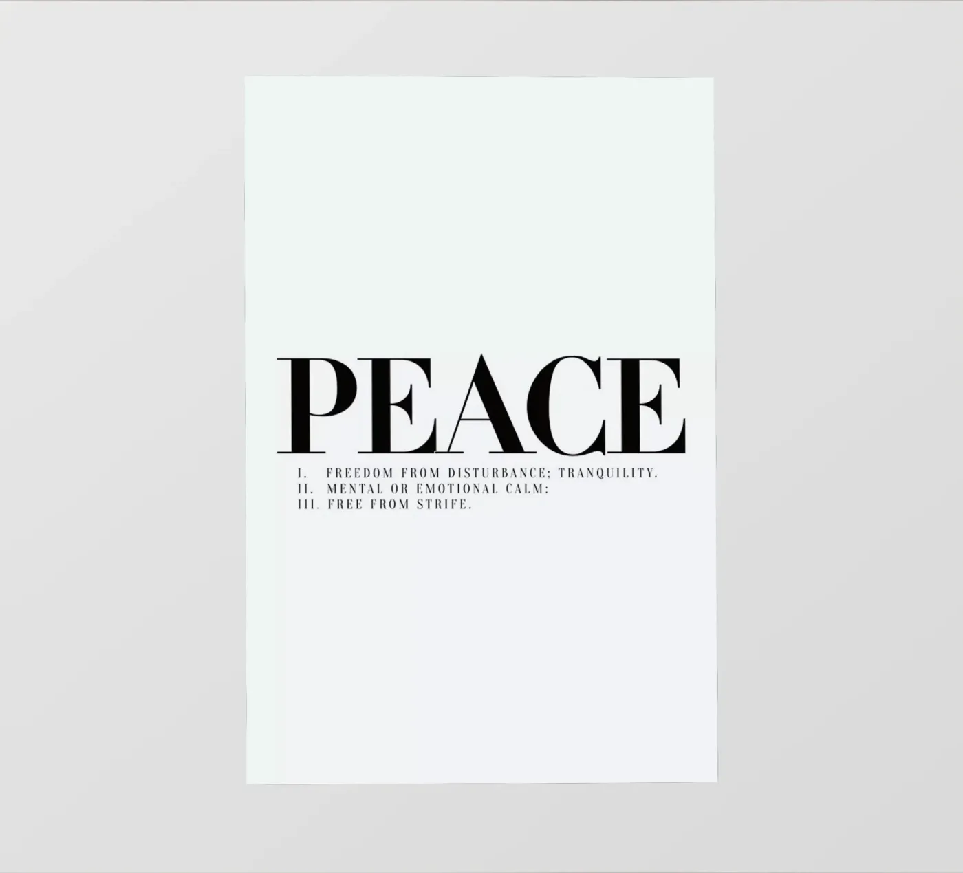 Peace pellicola backlit da Honeymoon Hotel