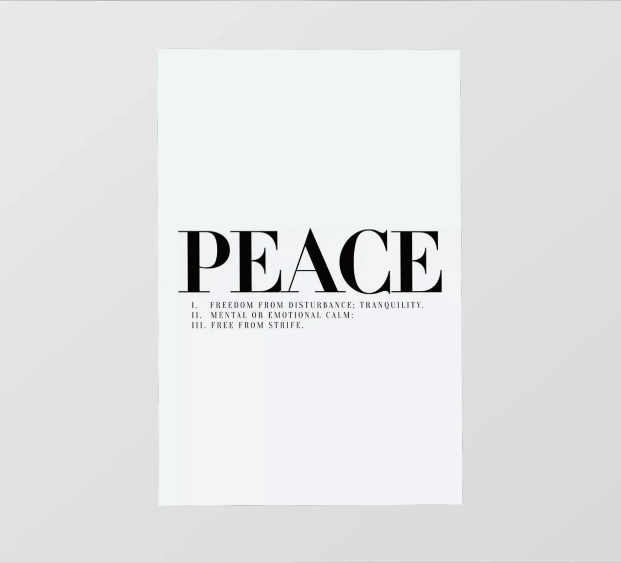 Peace pellicola backlit da Honeymoon Hotel