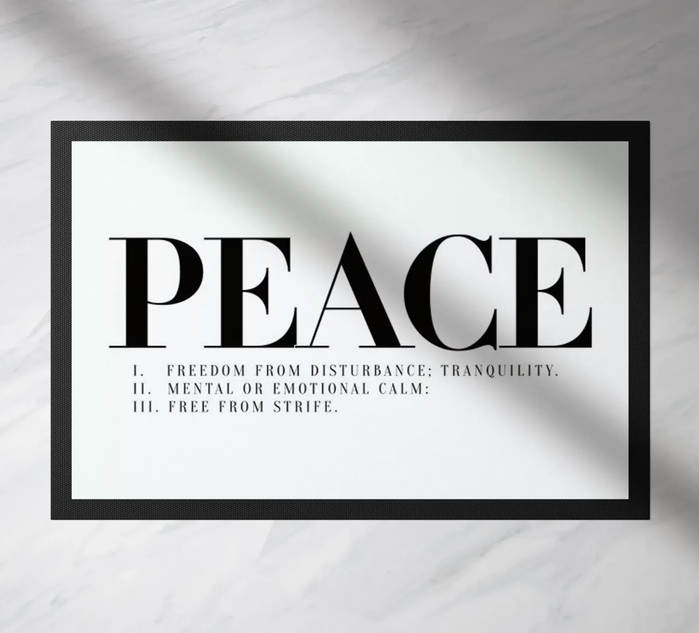 Peace doormat by Honeymoon Hotel