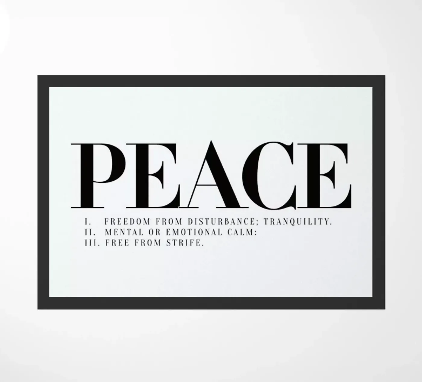 Peace doormat by Honeymoon Hotel