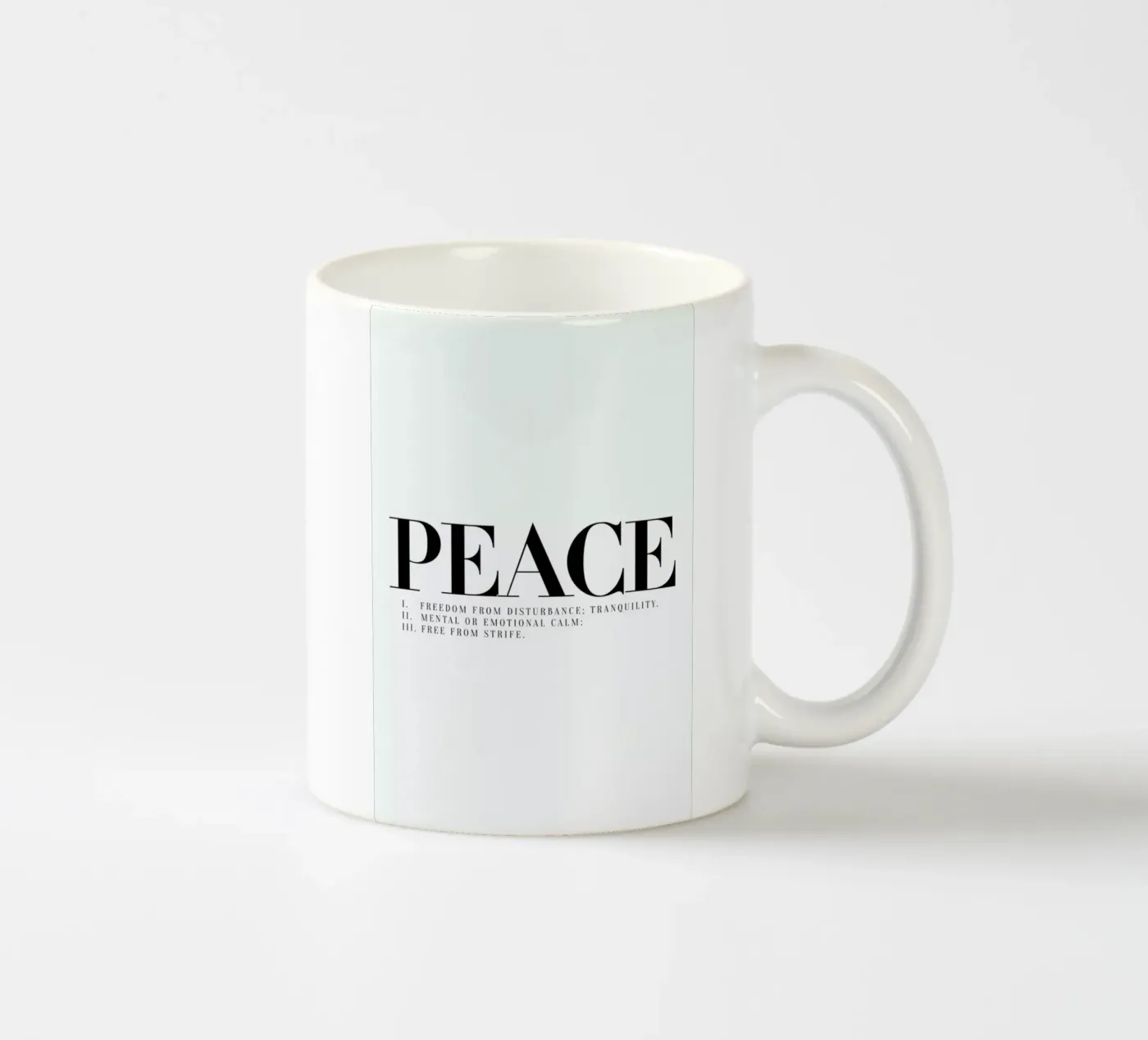 Peace ceramic mug by Honeymoon Hotel