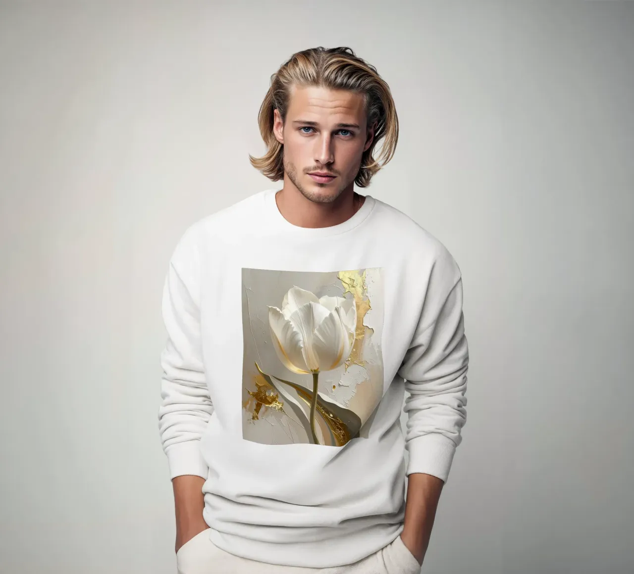 Zachtheid van de bloesem sweatshirt van Katalier (Abstract Harmony)