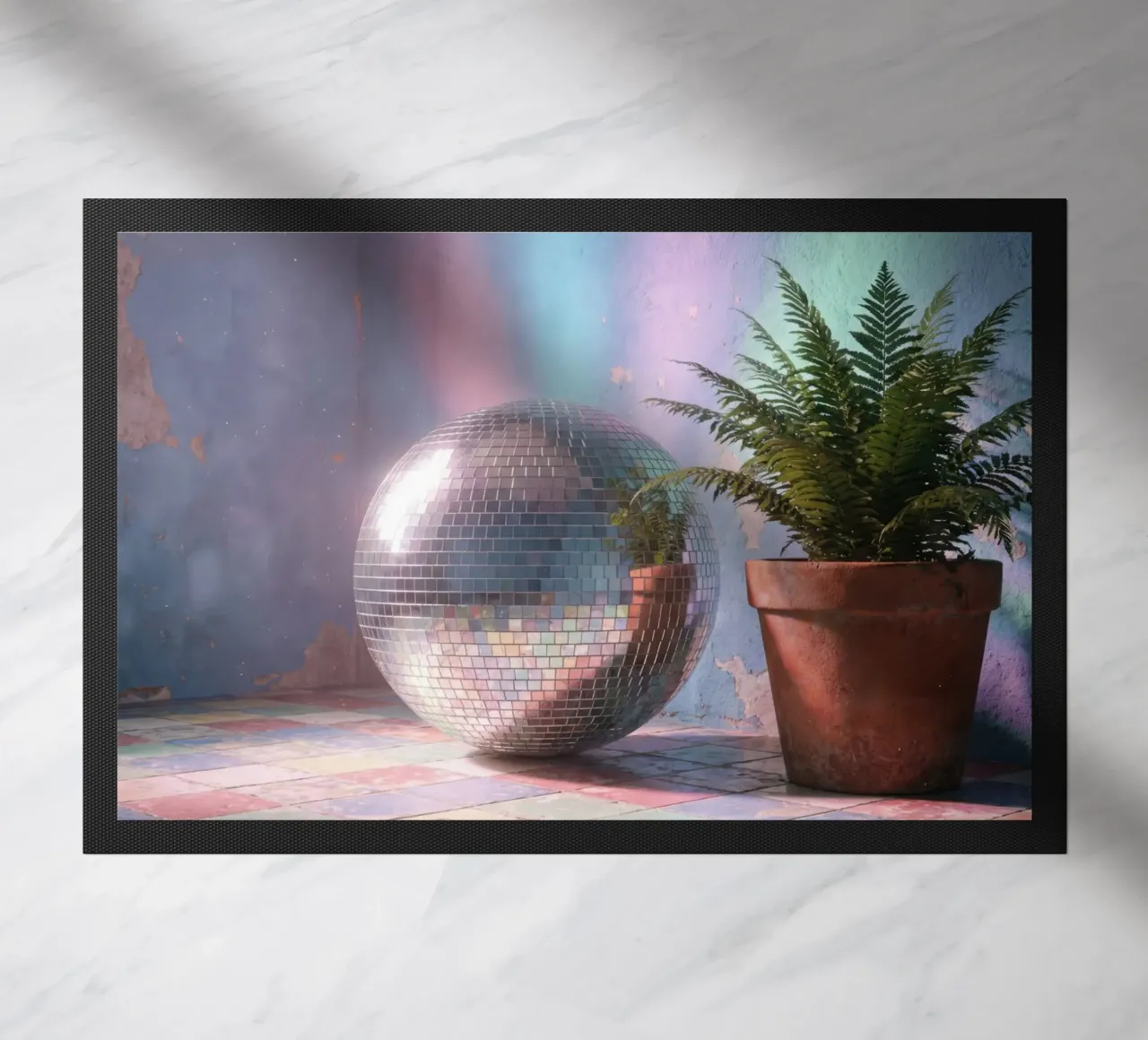 Grosse Disko Kugel, Abstrakte digitales Bild mit retro Vibes zerbino da RB-Digital-Paintings