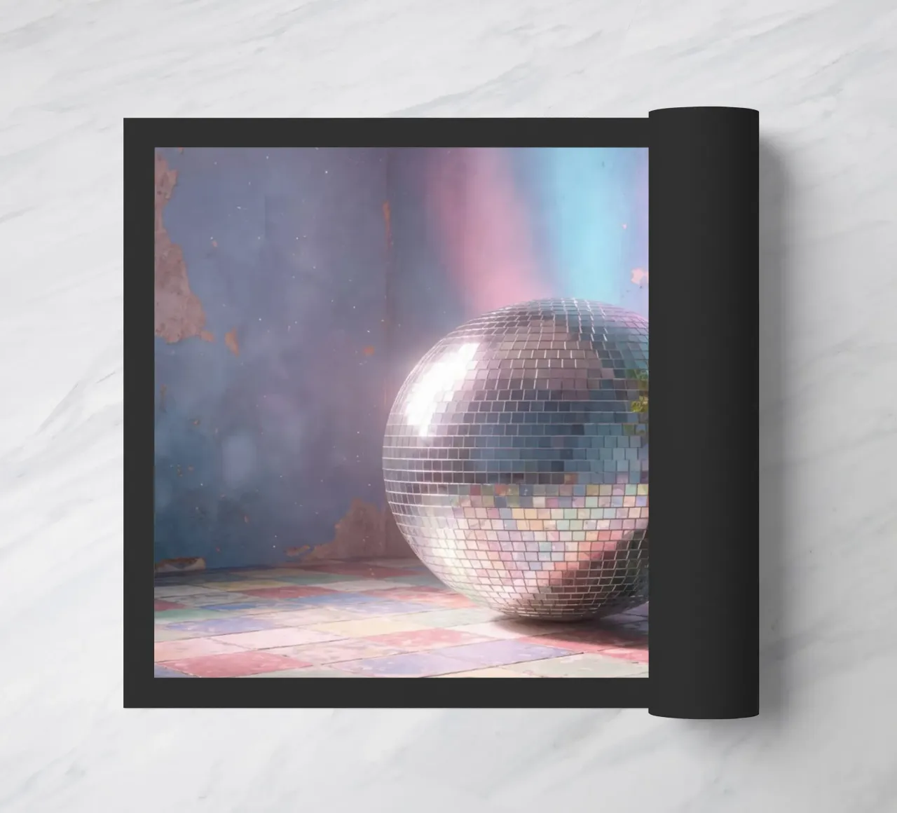 Grosse Disko Kugel, Abstrakte digitales Bild mit retro Vibes zerbino da RB-Digital-Paintings