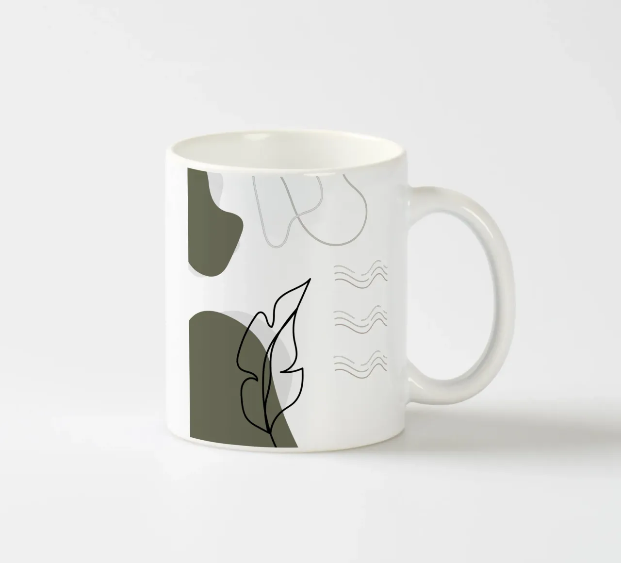 Foglia di banano minimalista tazza in ceramica da YSV MINIMALIST