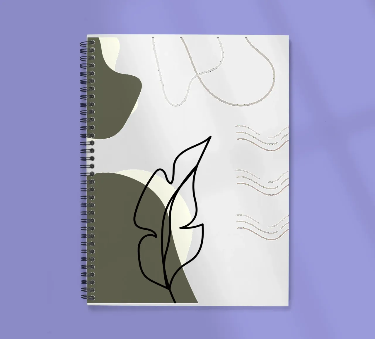 Minimalist banana leaf spiral notebook by YSV MINIMALIST