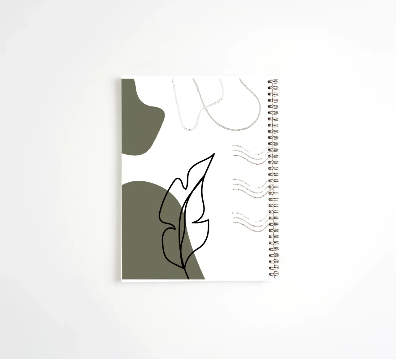 Minimalist banana leaf spiral notebook by YSV MINIMALIST