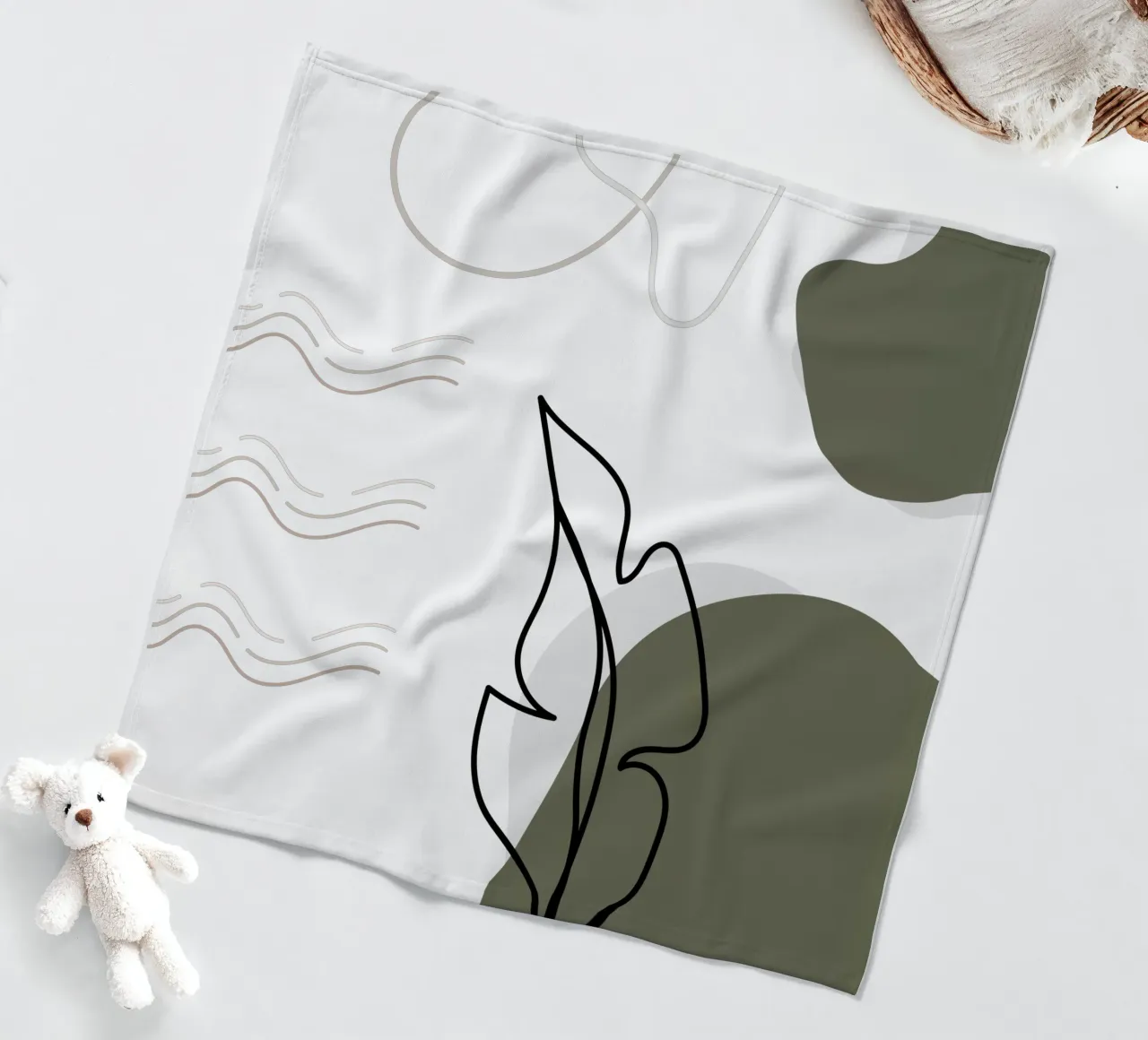 Foglia di banano minimalista coperta in pile da YSV MINIMALIST