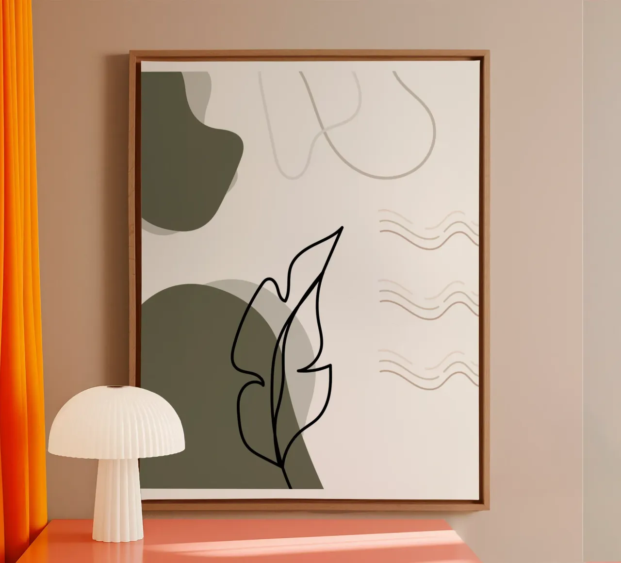 Minimalist banana leaf canvas by YSV MINIMALIST