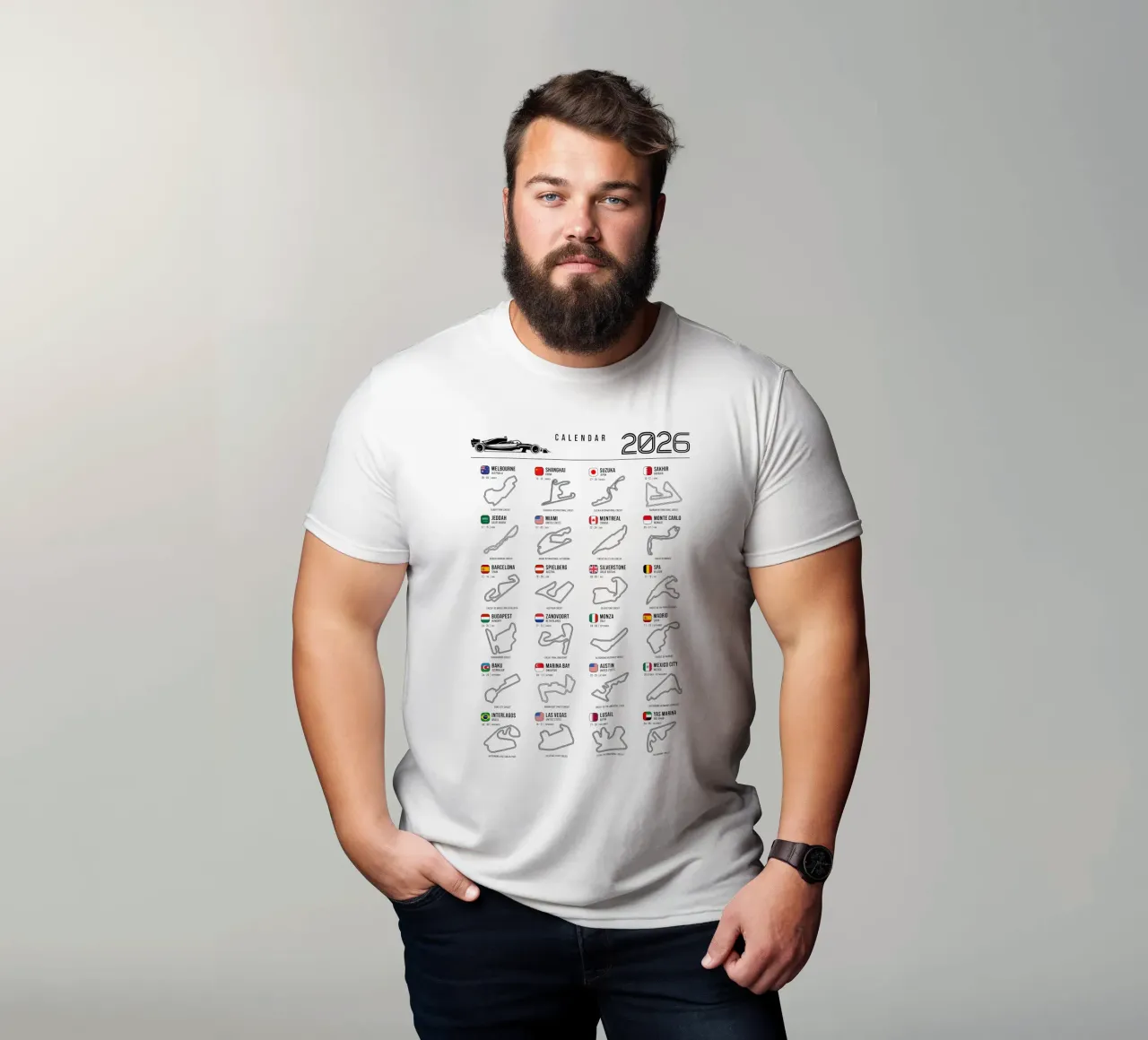 Programma Auto da corsa di Formula 2026 t-shirt da Mariel Toigo