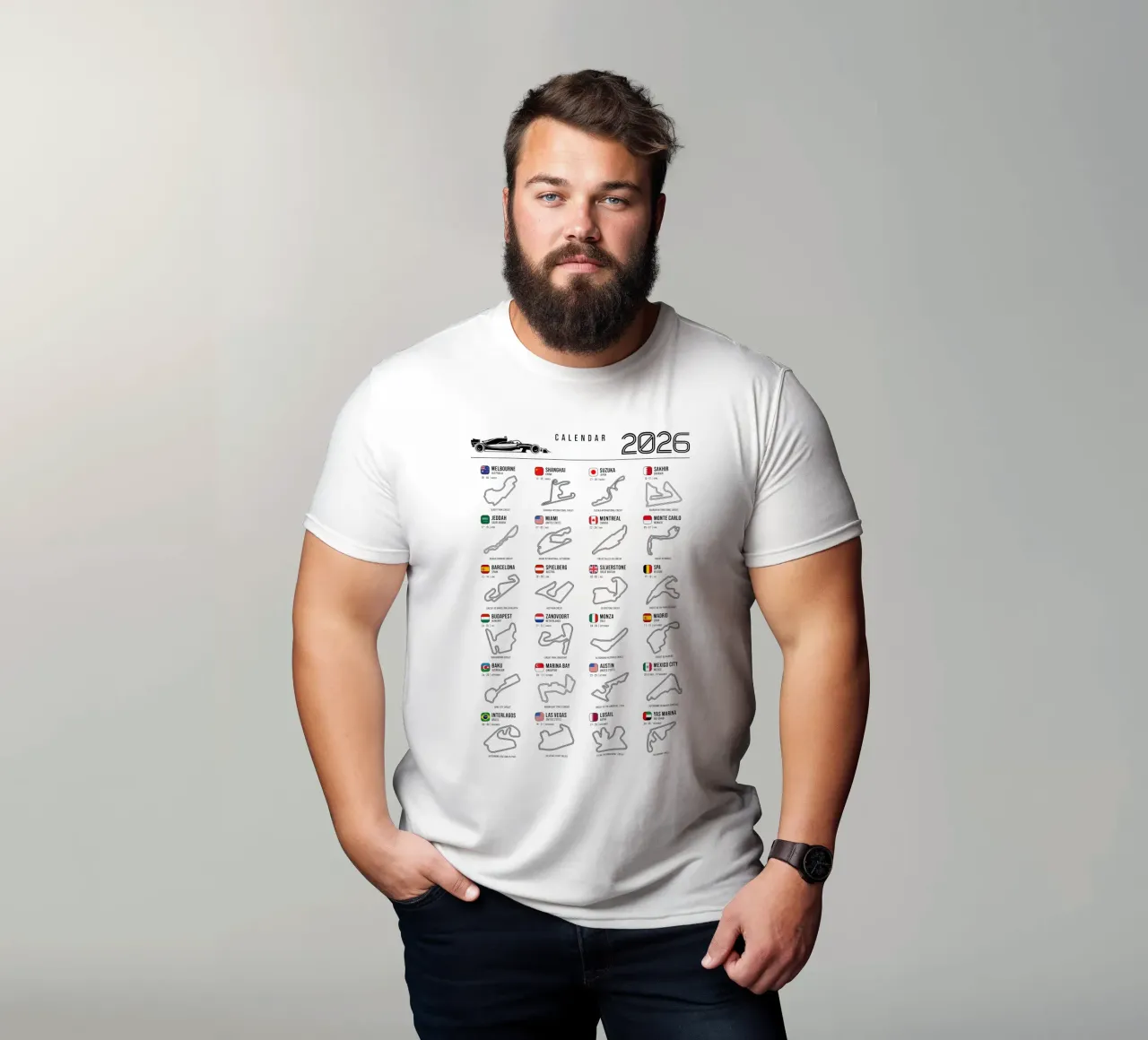 Programma Auto da corsa di Formula 2026 t-shirt da Mariel Toigo
