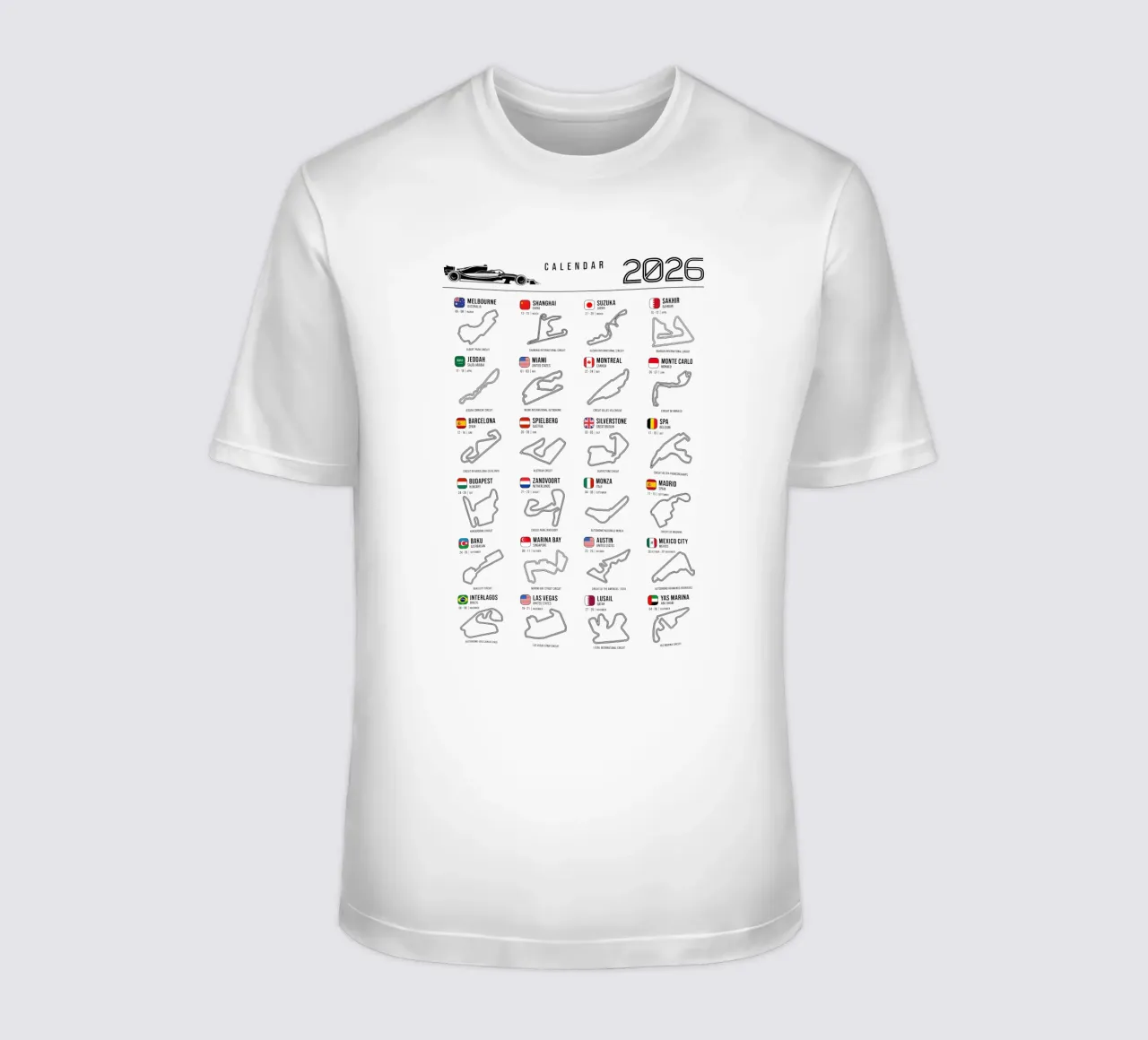 Programma Auto da corsa di Formula 2026 t-shirt da Mariel Toigo