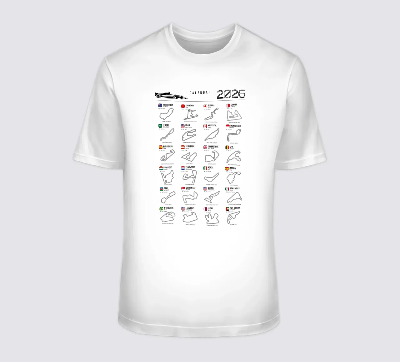 Programma Auto da corsa di Formula 2026 t-shirt da Mariel Toigo