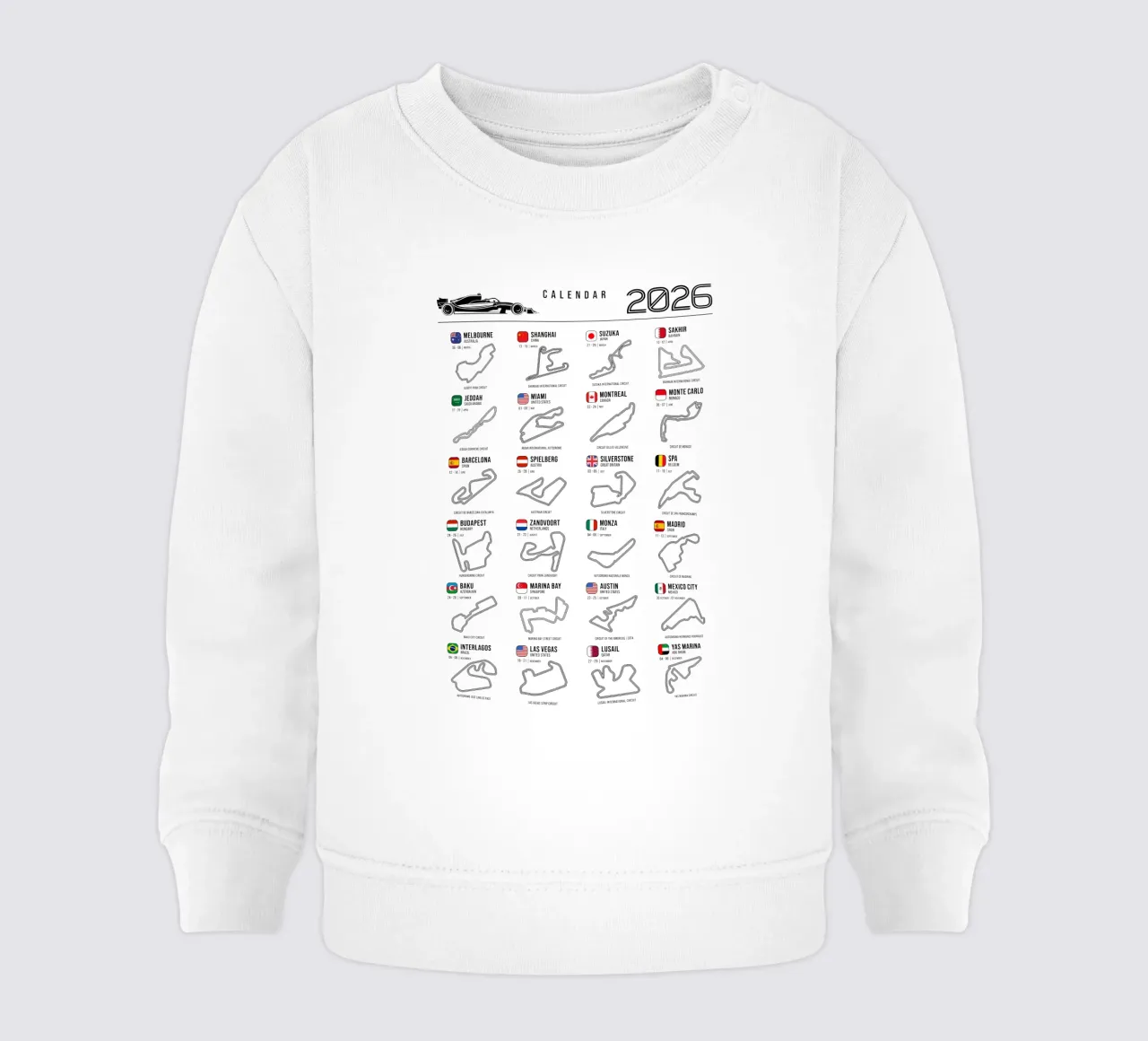 Programma Auto da corsa di Formula 2026 felpa neonato da Mariel Toigo