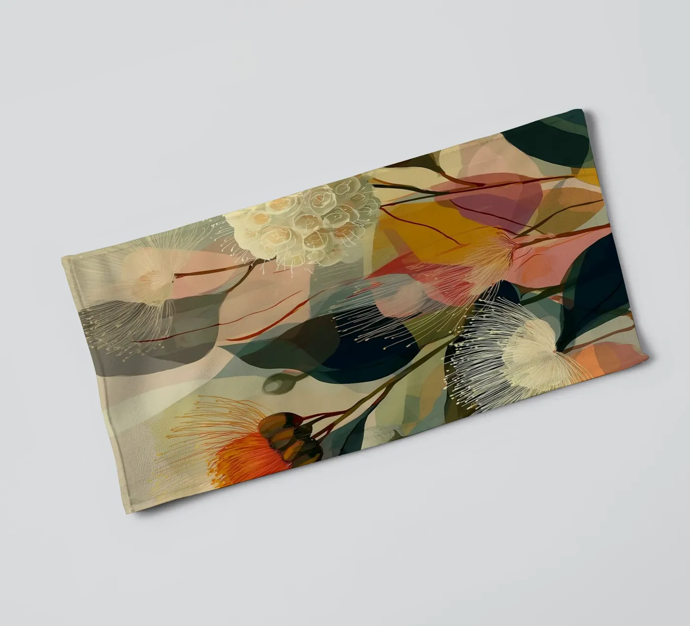 Boho Blumen badhanddoek van Jana Leonenkov Art