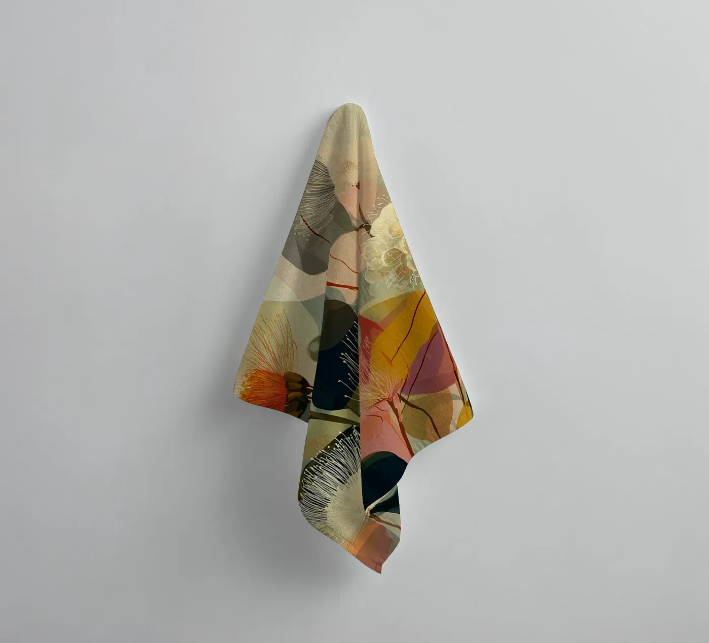 Boho Blumen badhanddoek van Jana Leonenkov Art