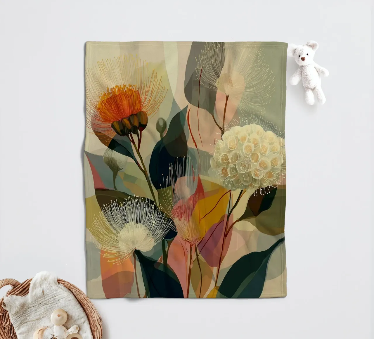 Boho Botanical coperta in pile da Jana Leonenkov Art