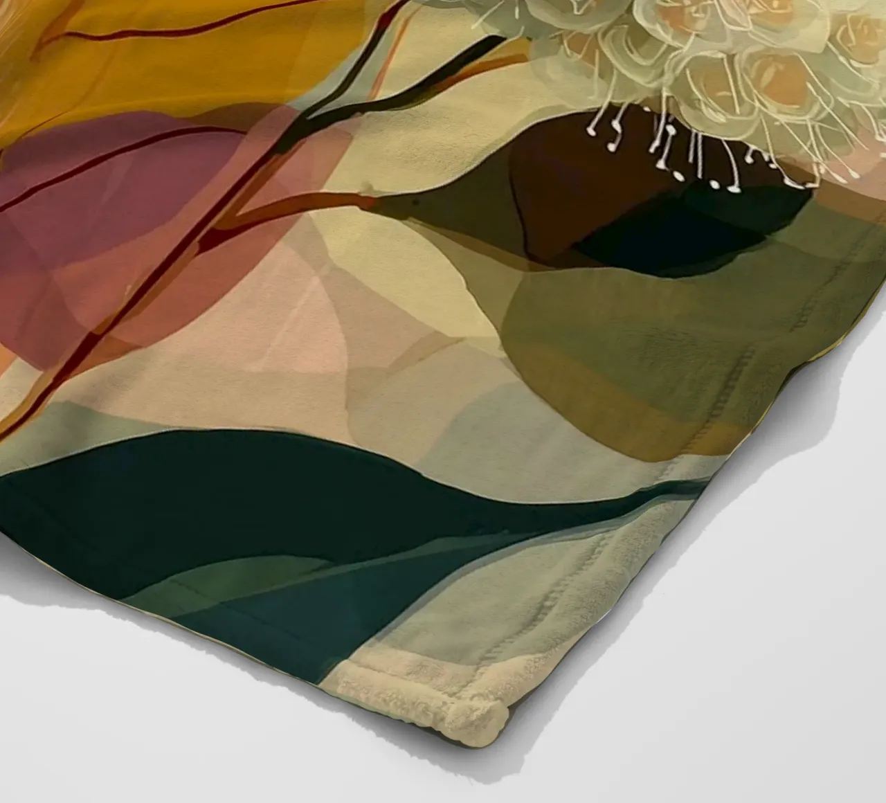 Blumen Boho coperta in pile da Jana Leonenkov Art